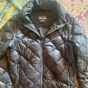 Patagonia Prow Quilted Puffer Bomber Jacket Black Jacket sz M medium